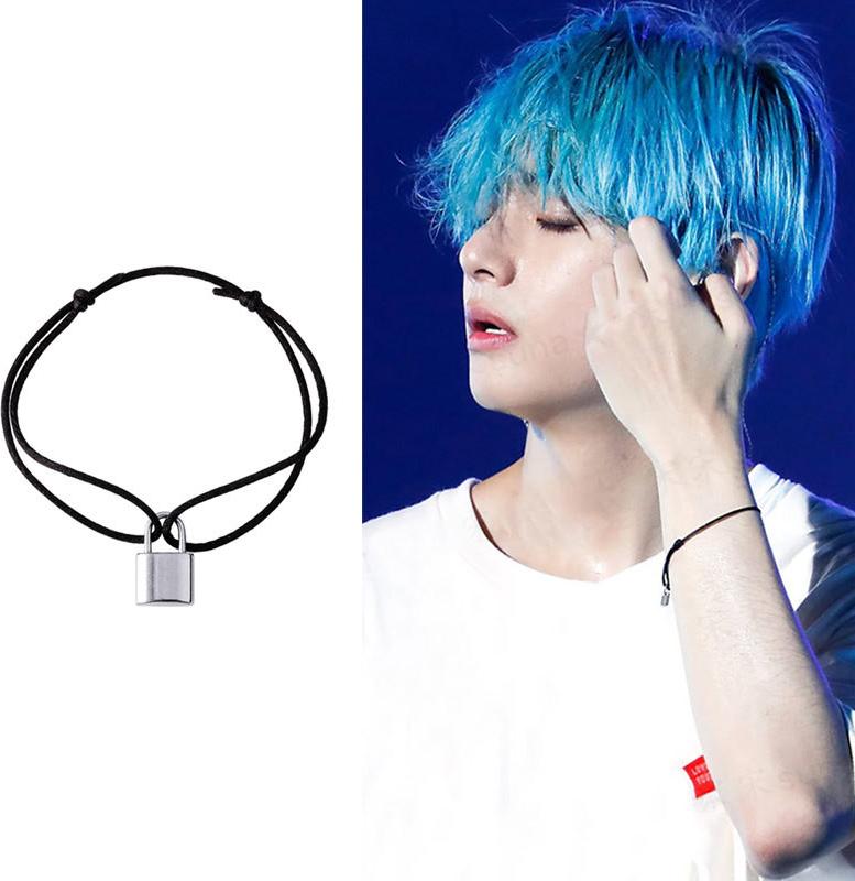 Vòng tay V BTS ổ khóa phong cách Unisex