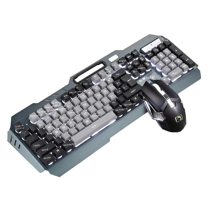 Giao hàng nhanh Bộ bàn phím và chuột sạc không dây Xinmeng 670 Bộ bàn phím chơi game máy tính