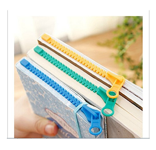 Bookmark Nhựa PP 0,8x10x12,5cm Zippermark khóa kéo sáng tạo (2 màu)