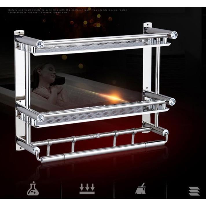 Kệ để đồ nhà tắm inox - Kệ để đồ nhà tắm inox treo tường 40cm