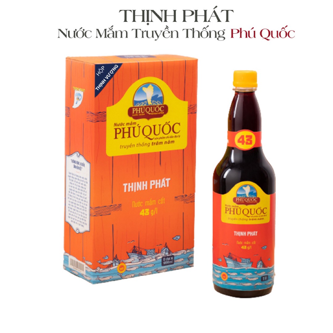 1 cặp 2 chai 650ml nước mắm Thịnh Phát Thịnh Vượng 43 độ đạm