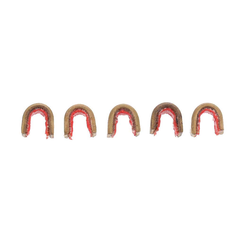 5x Archery String Buckle Clip Nock Set Brass Nocking Point Bowstring Protect
