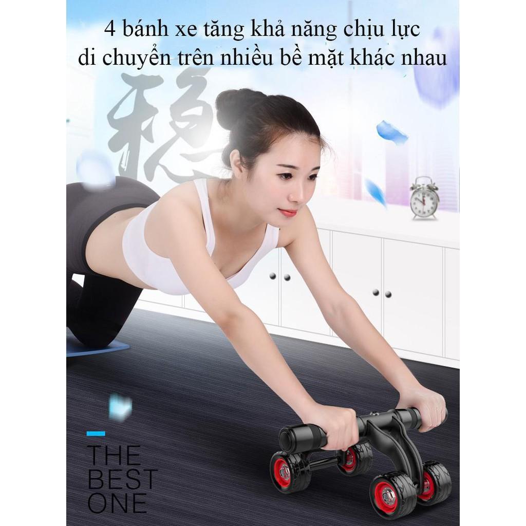 Con lăn tập cơ bụng,tập vai,cơ tay 4 bánh nhựa ABS siêu chắc chắn