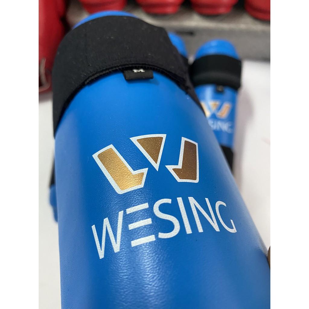 Bảo vệ ống đồng chân và tay võ thuật xanh đỏ cao cấp cho các môn võ full size bảo hộ tối đa ông đồng ống quyển khi tập luyện thi đấu