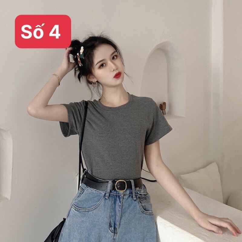 Áo thun trơn tay ngắn cho nữ chất xịn