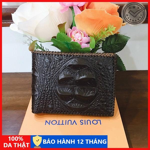 Ví Nam Da Bò Dập Vân Cá Sấu Thời Thời Trang (Dáng Ngang) VS03 - Da Thật 100%