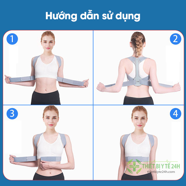 Đai Chống Gù - Đai Gù Lưng - Giúp Thẳng Lưng, Cải Thiện Tư Thế Dành Cho Người Lớn - Chất Liệu Mềm Mại, Thoải Mái Khi Đeo