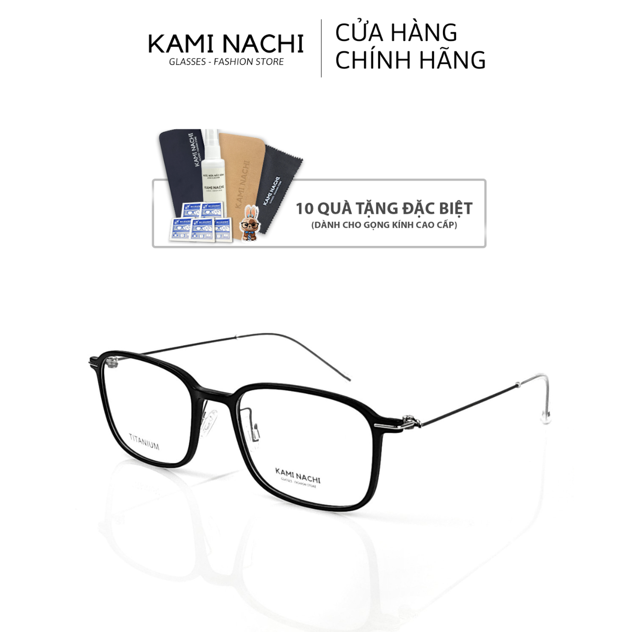Gọng kính Xuân Hè mới KAMI NACHI 85005, chất liệu Titanium