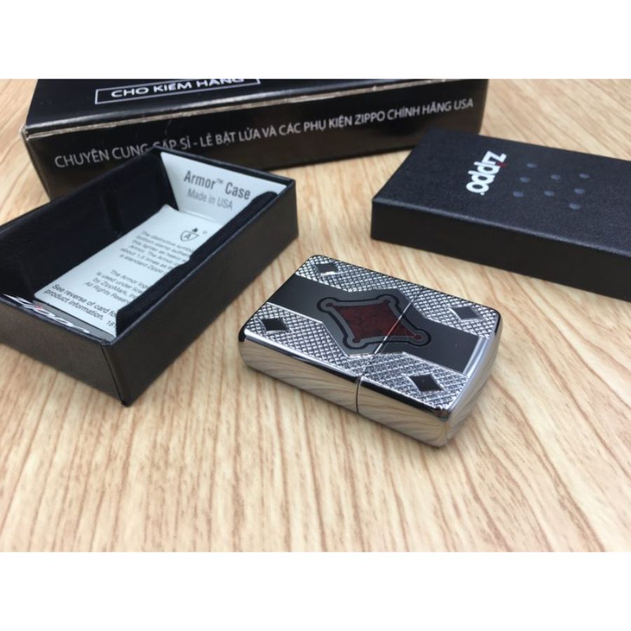 Bật Lửa Armor Geo Design Red Diamond Chính Hãng Usa