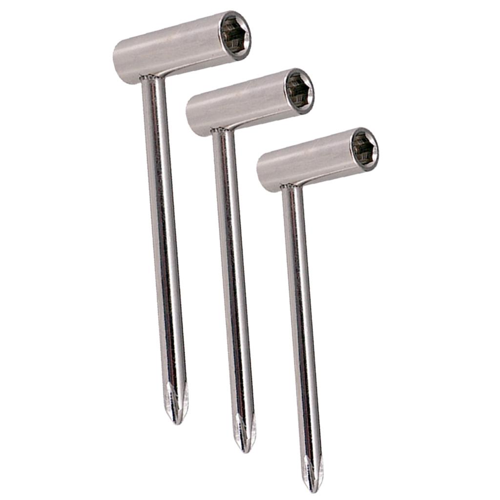 3 CHIẾC Tay Cầm Dài Đàn Guitar Giàn Cần Điều Chỉnh Cờ Lê Cờ Lê/7/8/6.35mm-Bạc