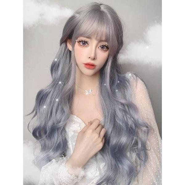 Tóc giả cosplay công chúa-kèmlưới trùm tóc
