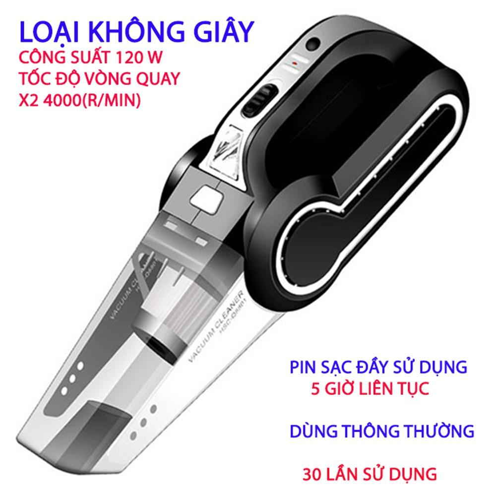 Máy hút bụi ô tô mini cầm tay 12v cao cấp công suất 120w 4 in 1 siêu mạnh