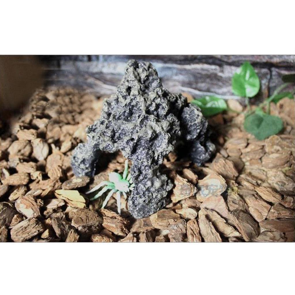 Resin Reptile Vivarium Decoration Fish Tank Stone Cave, Fish Breeding Ornament -