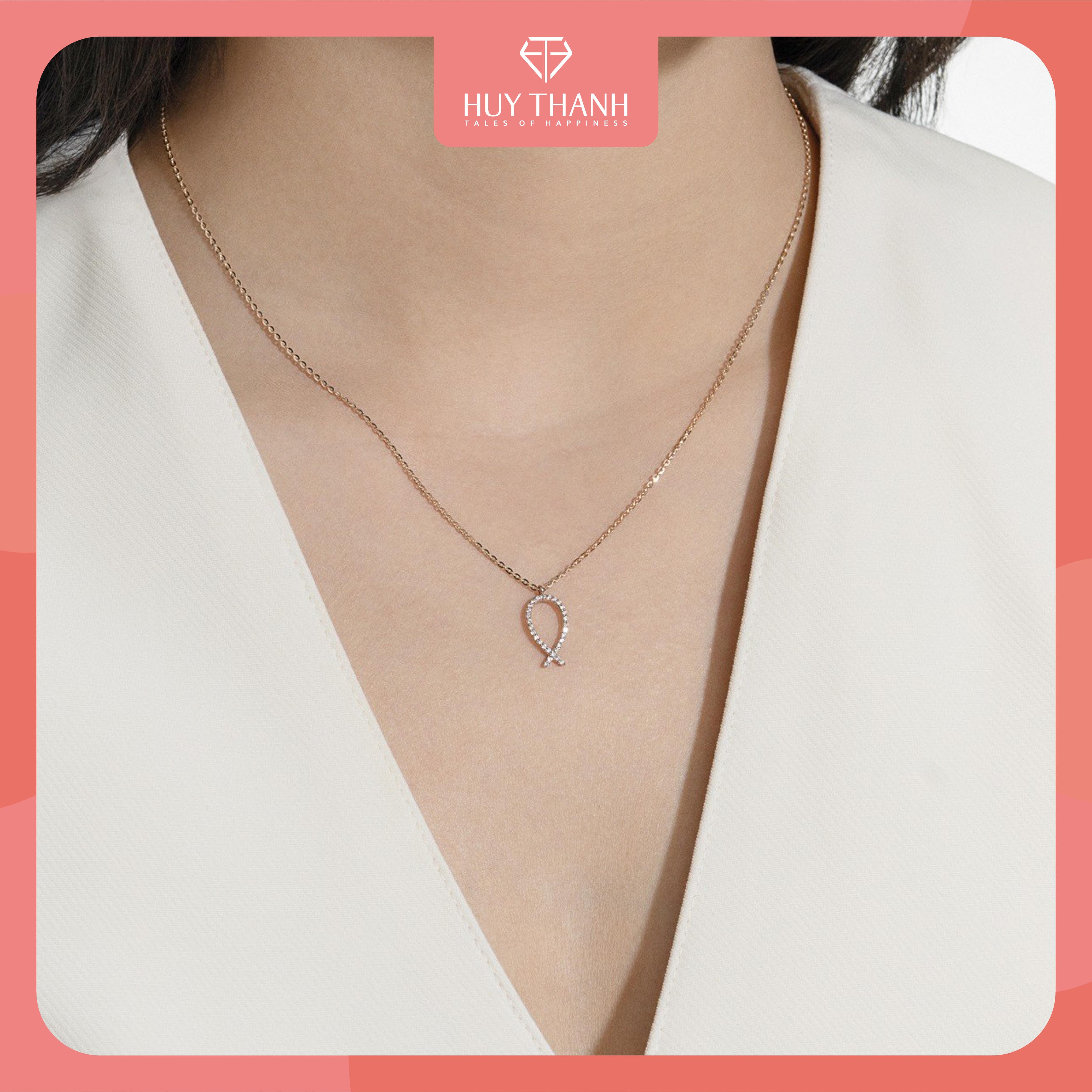 Dây Chuyền Vàng Tây DCMAMD126 Huy Thanh Jewelry