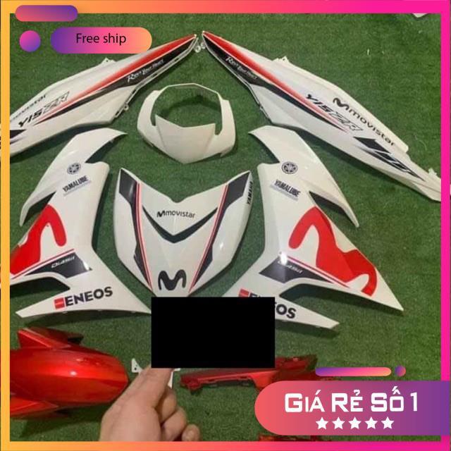 Tem rời dành cho xe Exicter 150 Movistar đỏ dán xe trắng chất liệu Candy cao cấp