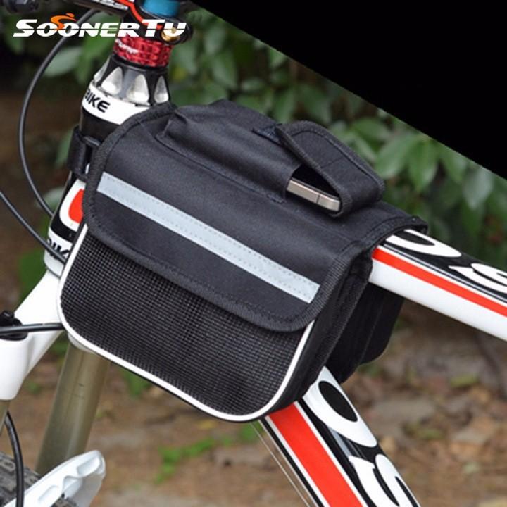 Túi đeo sườn trước xe đạp chất liệu vải dày chống xước, chống nước, phù hợp cho vận động thể thao (39k)