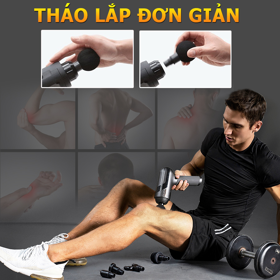 Súng massage toàn thân OKACHI LUXURY JP-i5 Pro (Viền đen) 