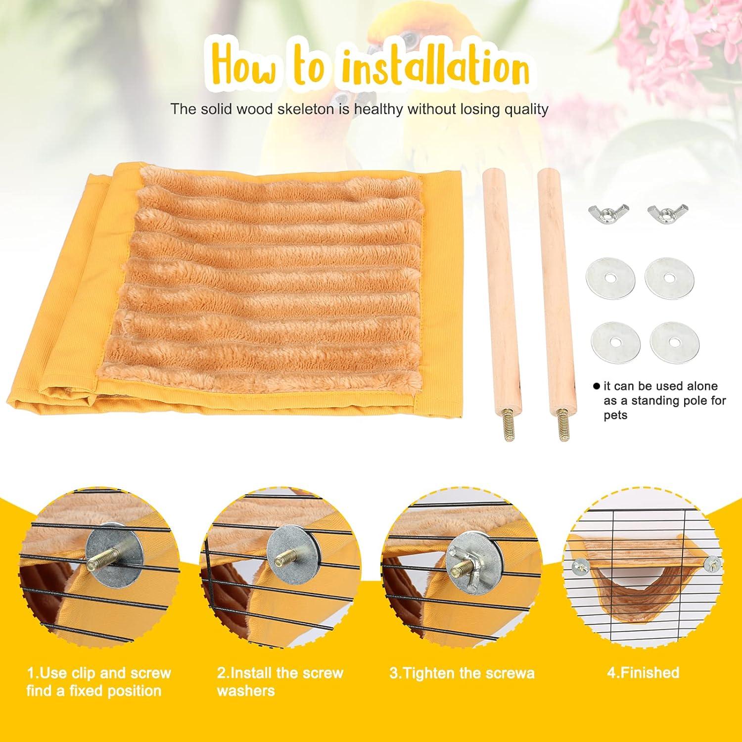 Mùa đông ấm chim tổ ong treo võng cabin cabin parrot nhà lều đồ chơi chim môi trường sống -l