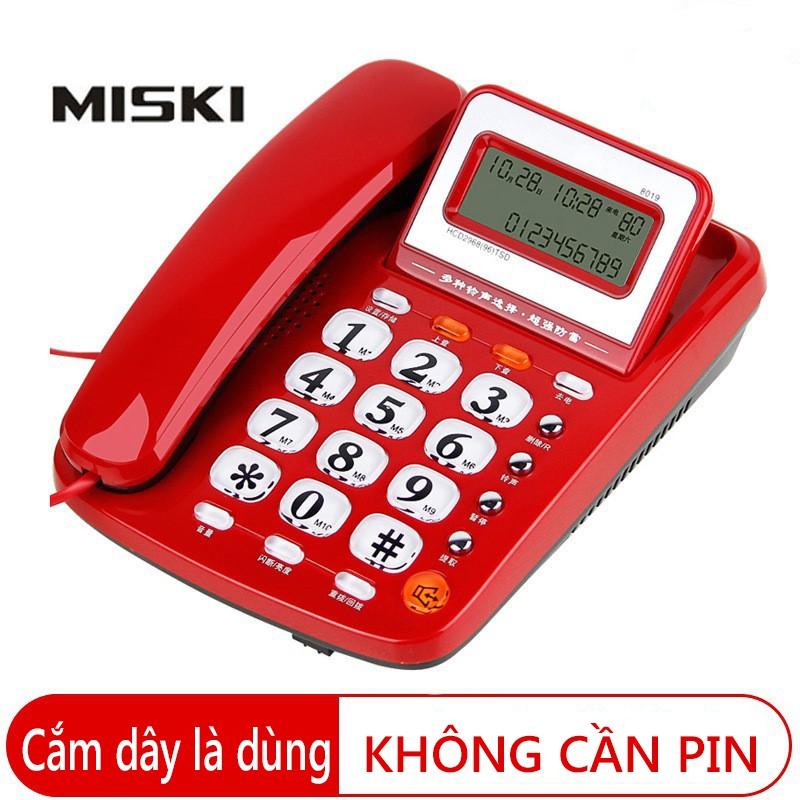 H25R/H25W Điện thoại cố định điện thoại bàn màu trắng và đỏ, 2 cổng nối POS và máy Fax vinhthuan.shop