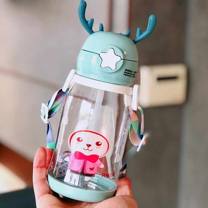 Bình Nước Sừng Hươu 600ml Có Dây Đeo - SẢN PHẨM TREND