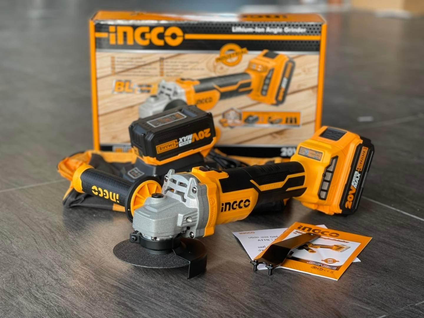 MÁY MÀI GÓC KHÔNG CHỔI THAN 20V 100MM INGCO CAGLI10022 - HÀNG CHÍNH HÃNG