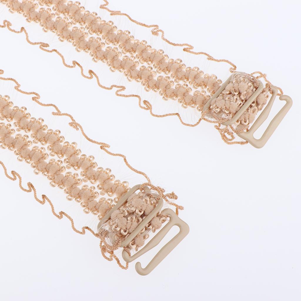 Womens Elastic Lace Bra Straps Non-slip Seamless Shoulder Strap Replacement