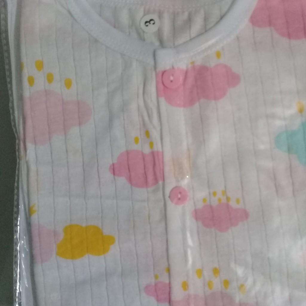 Combo 5 bộ cotton giấy thông hơi khuy giữa cho bé trai bé gái