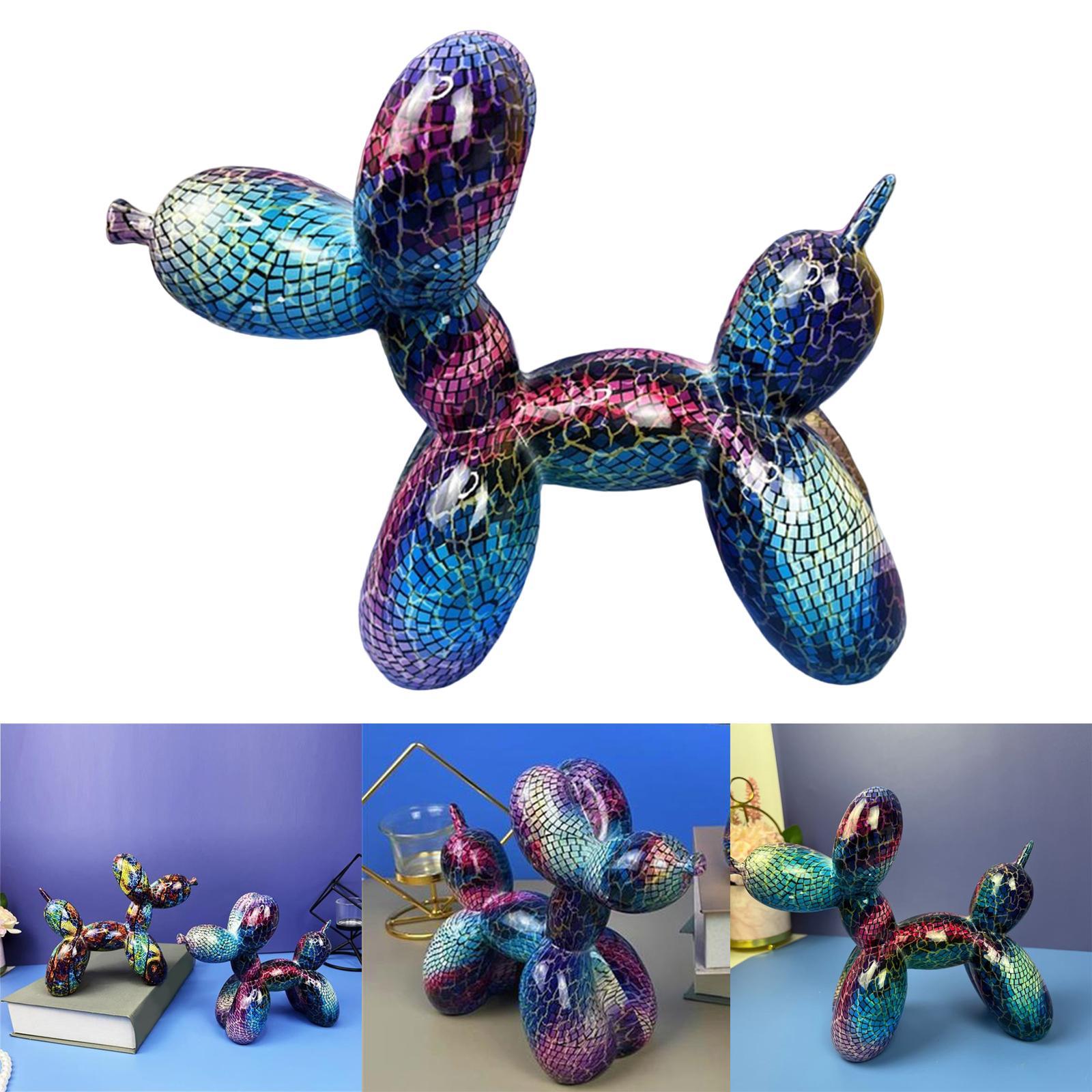 Lovely Balloon Dog Sculptures Animal Figurines for Bedroom Kids Room Home Ornament