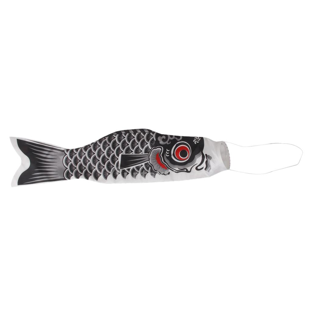 4pcs 16" Koi Nobori Carp Wind Sock Koinobori Fish Kite Flag Hanging Decor