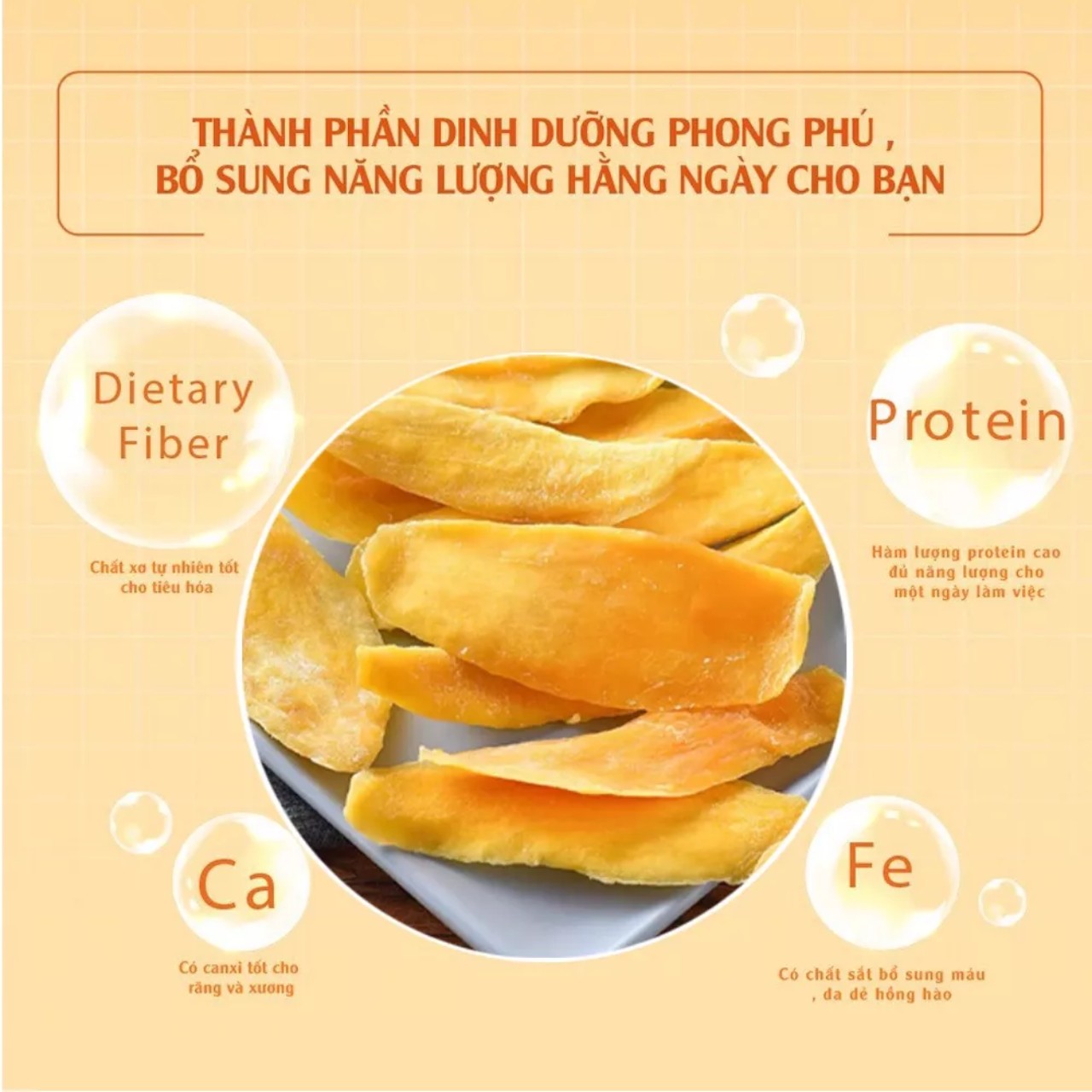 Xoài Sấy Dẻo ăn kiêng, không có bất kỳ chất bảo quản nào khác 85g  Dan D Pak