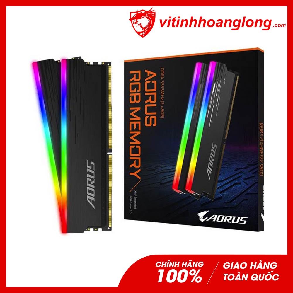 Ram PC máy bàn Gigabyte AORUS RGB 16GB (2×8) bus 3333 GP-ARS16G33 DDR4 - Hàng Chính Hãng