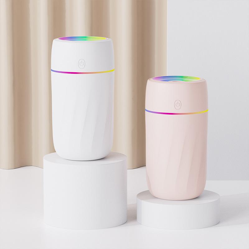 USB Máy Tạo Độ Ẩm Không Khí Gia Đình Phòng Ngủ Siêu Âm Tinh Máy Khuếch Tán Tinh Dầu Mini Thoáng Mát Phun Sương Tạo Có Đèn LED Đèn Ngủ