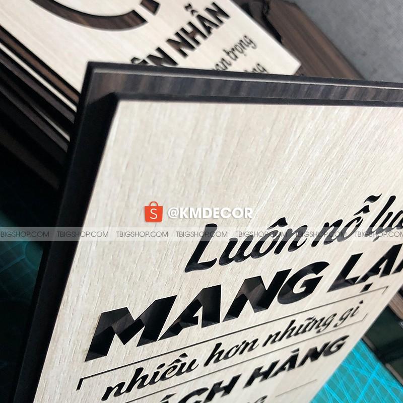 Tranh tạo động lực trang trí văn phòng gỗ - Luôn nỗ lực trang trí văn phòng mang lại nhiều hơn những gì khách hàng...