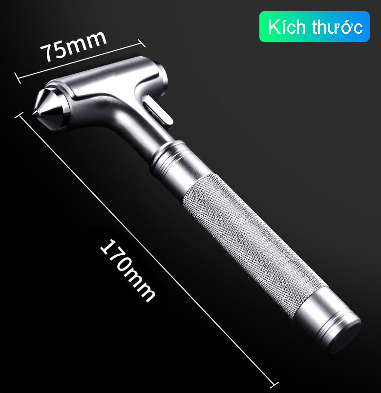 Búa Bạc đập kính cường lực oto xe hơi car an toàn