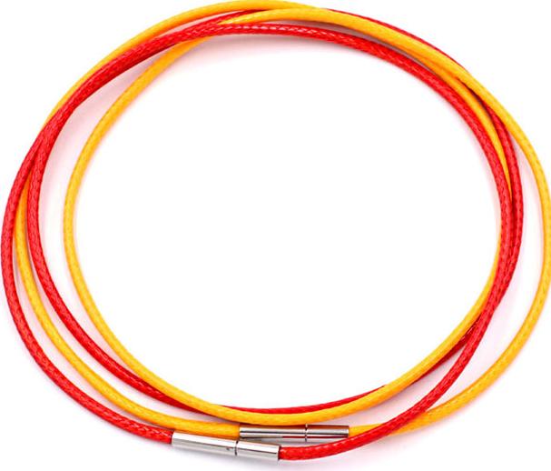 Combo 2 sợi dây vòng cổ cao su - đỏ + vàng DCSOV1