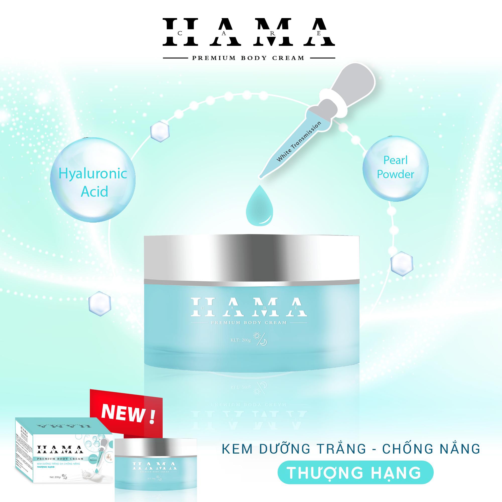 Body Truyền Trắng HAMA Care 200g Có SPF45/PA+++