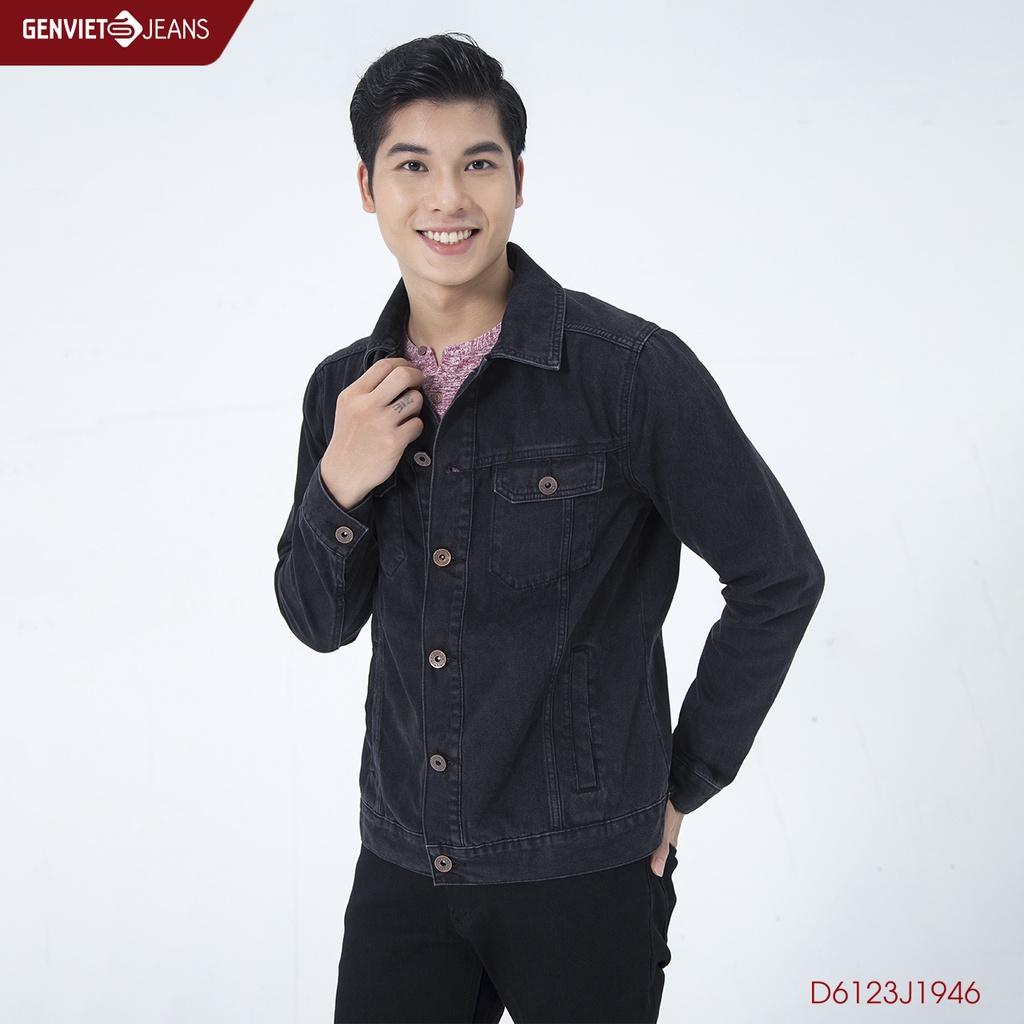 Áo Khoác Jeans Nam Dáng Suông GENVIET D6123J1946