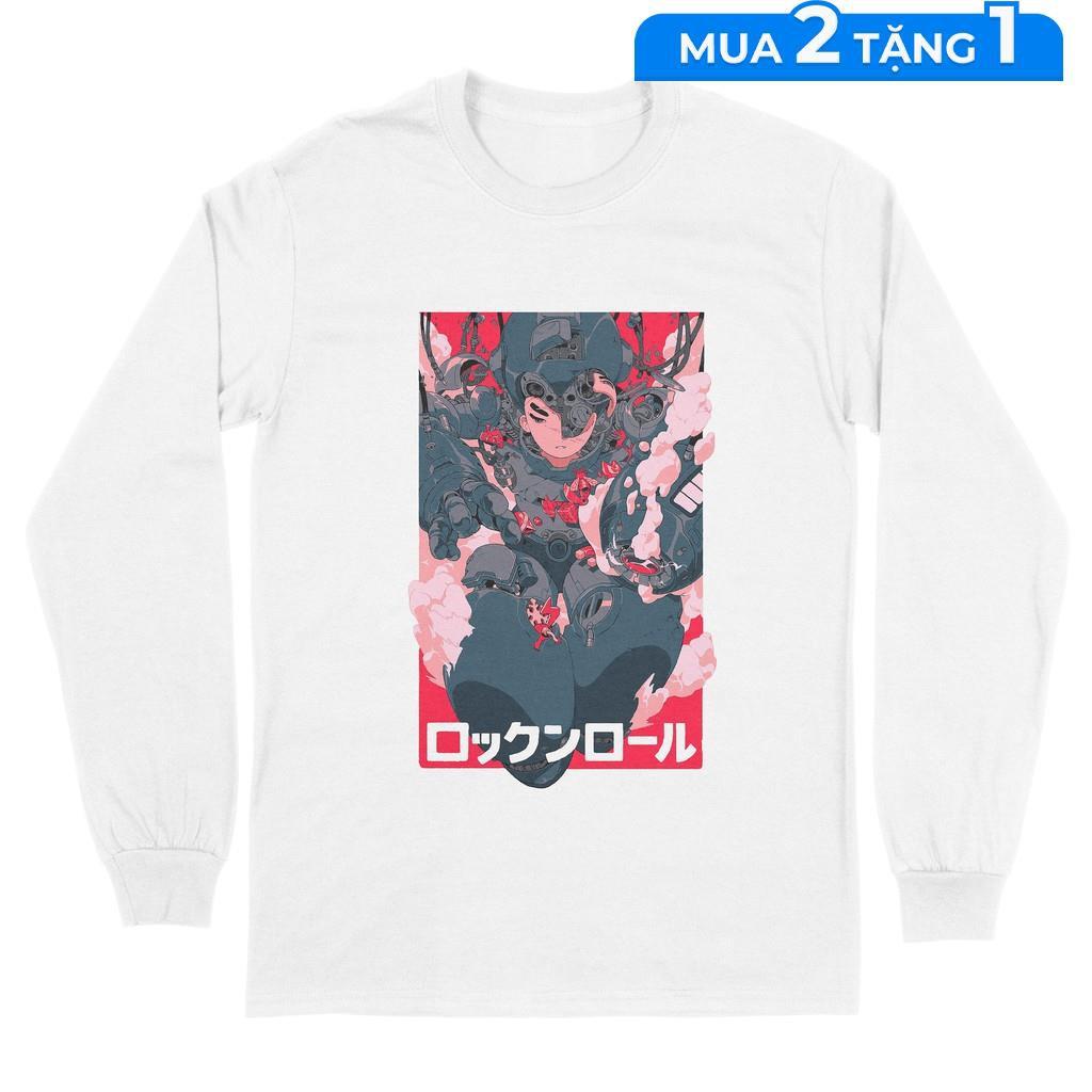 Áo thun dài tay Mega Man Project Unisex THE NEXT LEVEL, Cotton 100% 5 màu nam nữ - DT0139