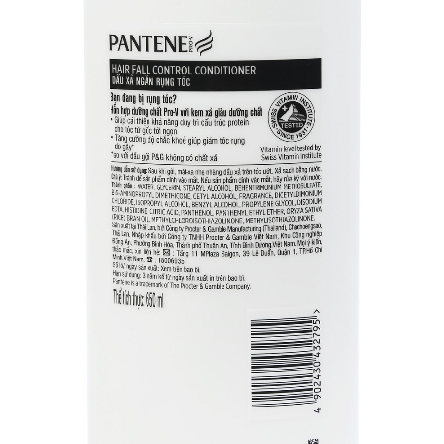 Dầu Gội Pantene Ngăn Rụng Tóc - 650ML