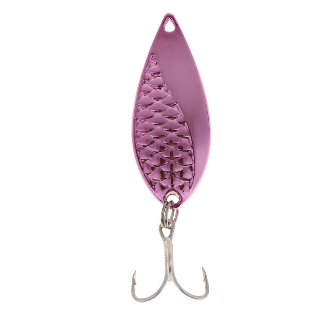 Metal Fishing Jigging Casting Spoon Sequins Spinnerbaits Saltwater Pink