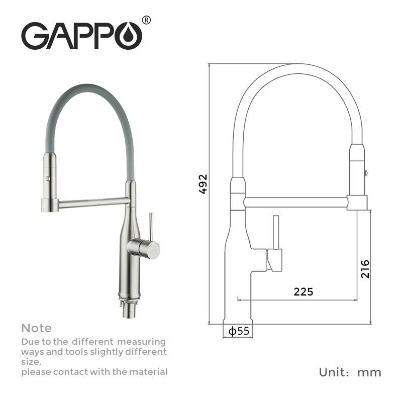 VÒI RỬA BÁT CẦN MỀM CAO CẤP NHẬP KHẨU NGA GAPPO G4398-55