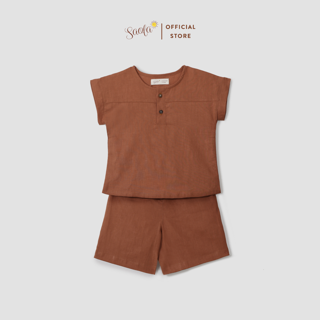 Bộ Áo Quần Linen Thoáng Mát Cho Bé Trai / Bé Gái - PULPO SET - SEL010 - SAOLA KIDS CLOTHING