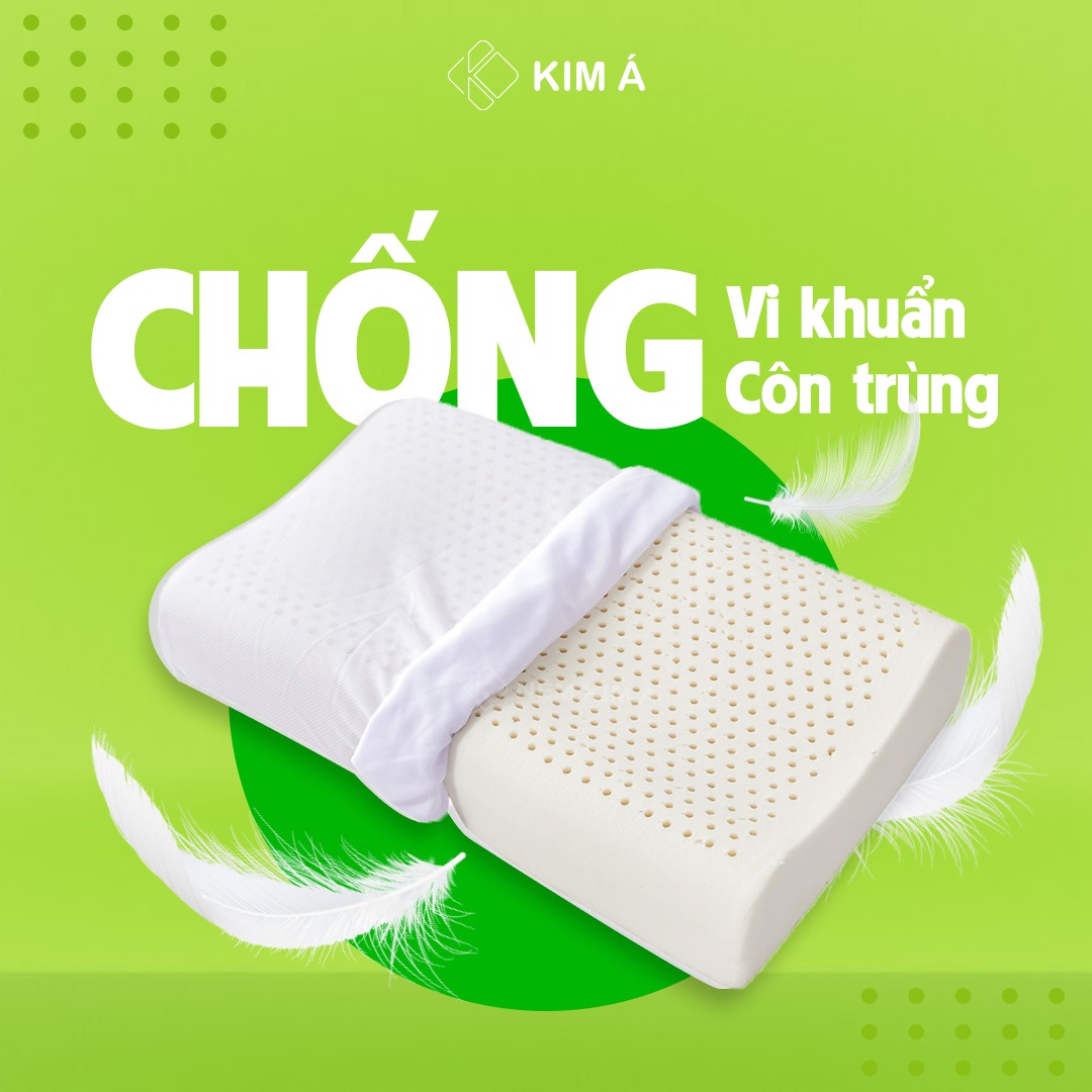 Gối nằm Cao Su Thiên Nhiên KIM Á Wavy latex