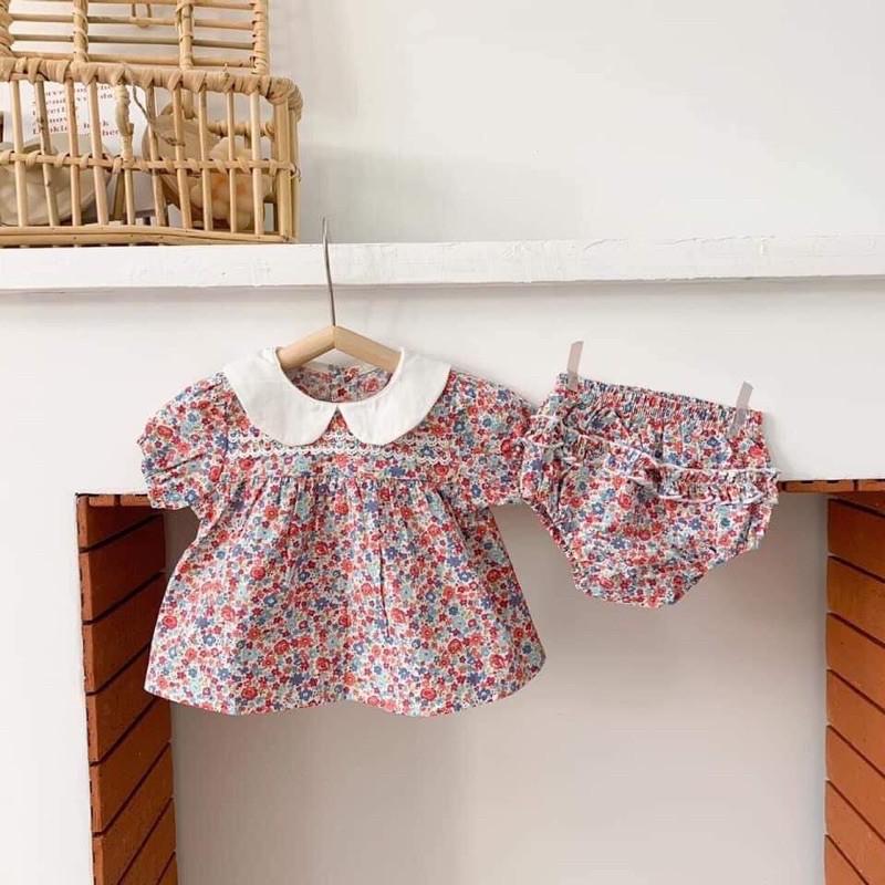 Vải thô cotton mềm mịn hoa nhí