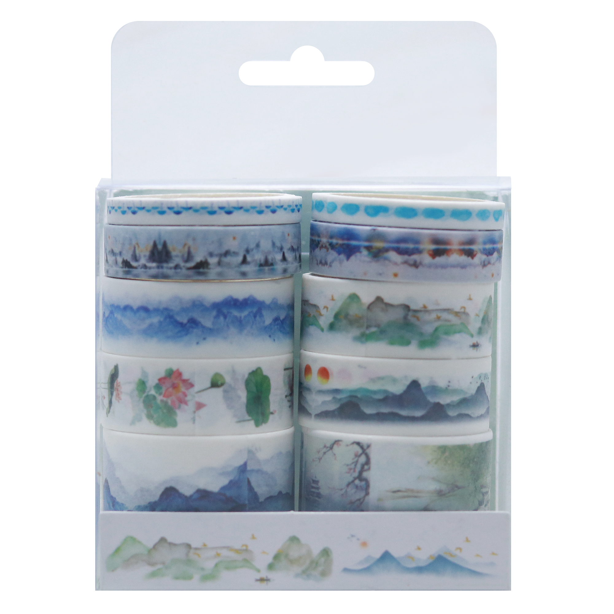 Set 10 cuộn băng dính washi tape trang trí planner (Mẫu Ngẫu nhiên)