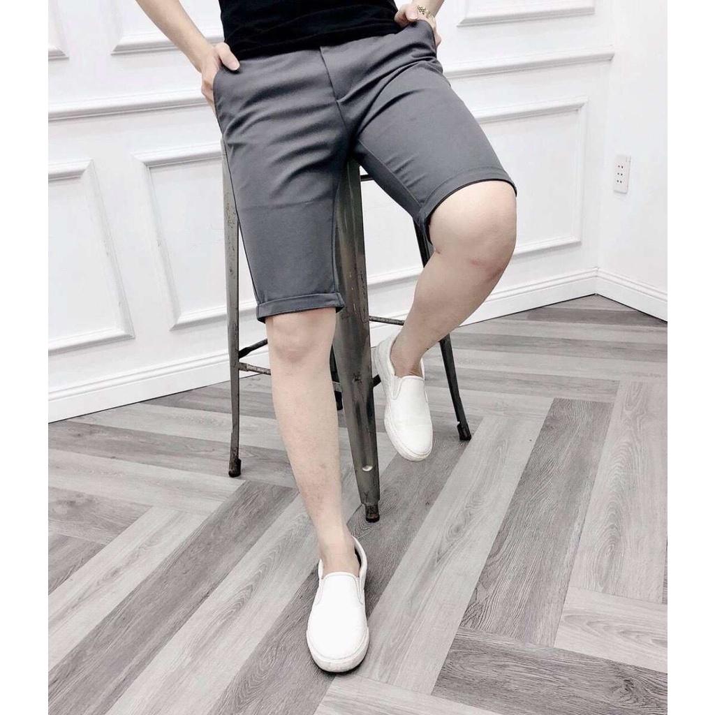 Quần Short Nam Tây Âu Vải COTTON 2 CHIỀU Chống Nhăn Chống Xù Quần Tây Nam Ngắn Dáng Đẹp Form Ôm Hàn Trẻ Trung