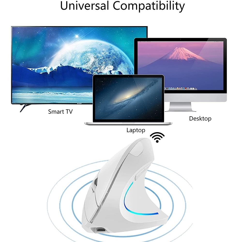 Công Thái Chuột Không Dây 2.4G USB Sạc Đứng Chuột DPI Có Thể Điều Chỉnh 800 1200 1600 2400 Cho Nhà Văn Phòng