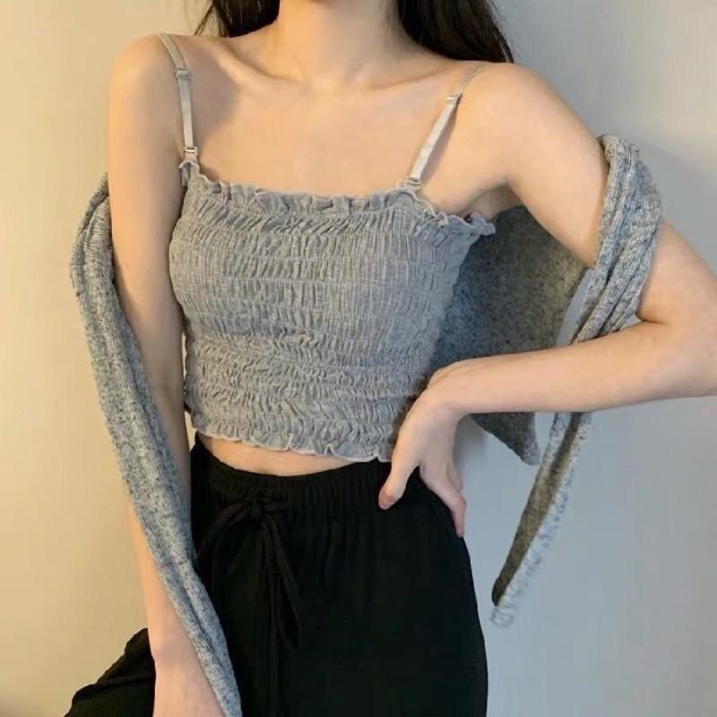 Áo 2 dây, áo quây chun ngực
