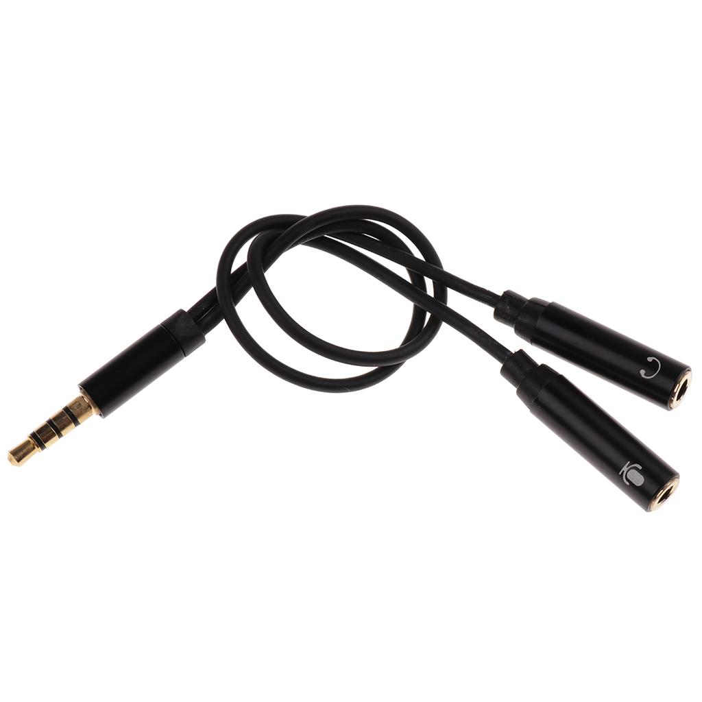 3.5mm Male to 2 Female Audio Adapter Cable for Guitar Amplifier Amp Parts