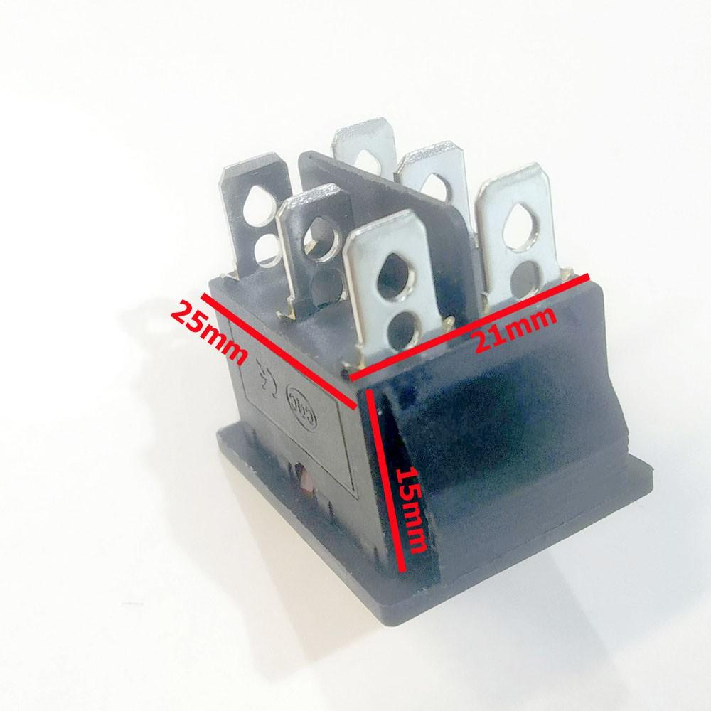Công tắc điện 2 vị trí On/Off có đèn đỏ 6 chân